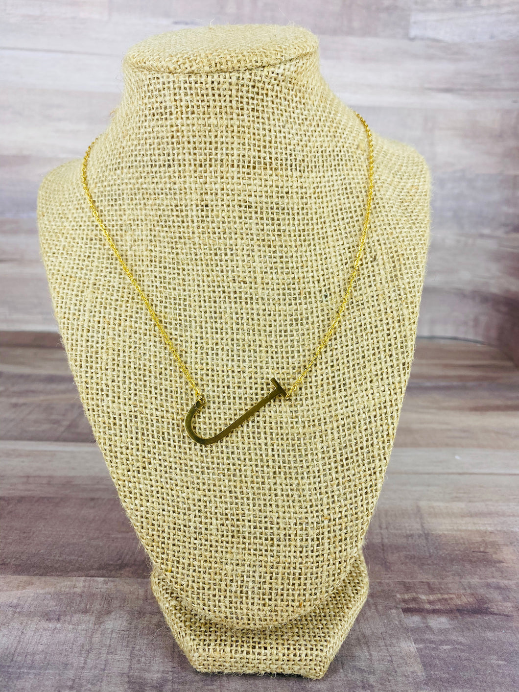 Gold Stainless Steel Letter Necklaces