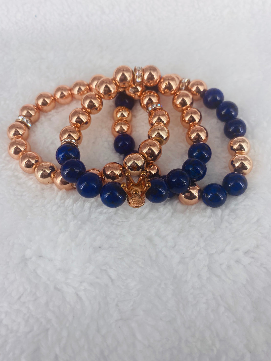 Rose Gold & Blue 3 Stack